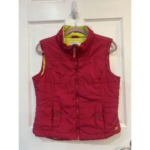 Aeropostale Women's Puffer Vest Burgundy Sz. L